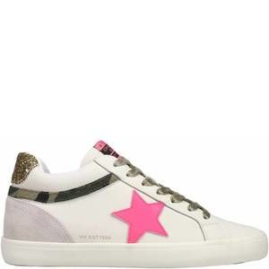 NEW VINTAGE HAVANA women's bounce camo glitter sneakers in white